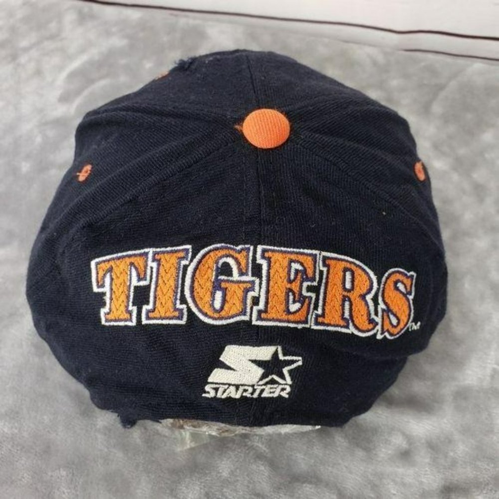 Distressed Auburn Tigers Starter‎ blue orange Logo Football CAP Hat Trucker - Picture 5 of 8